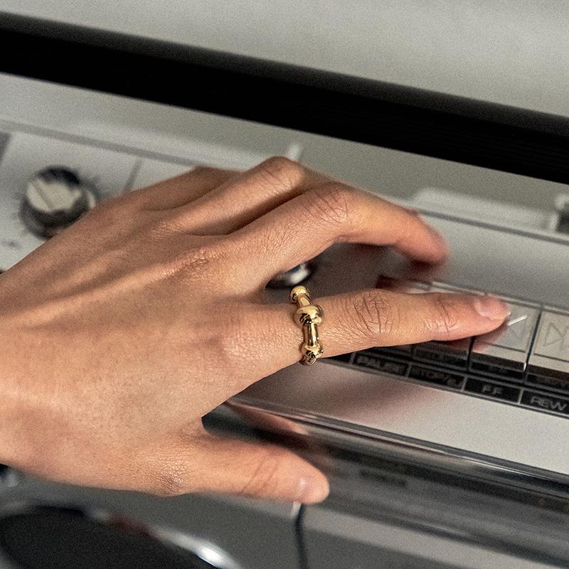 NODE RING SILVER / VERMEIL