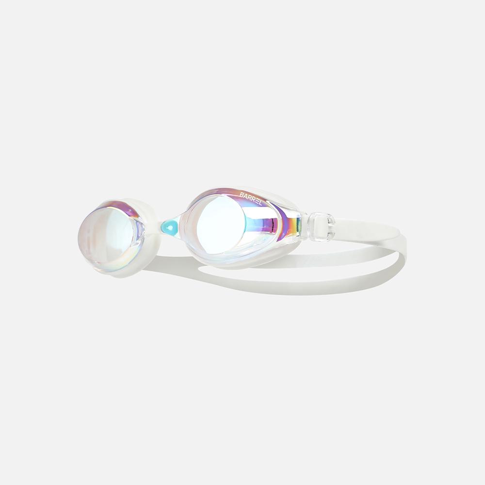 배럴 트레이닝 미러 스윔 고글 오로라/화이트 [B4SUAGG001AUW 수경]