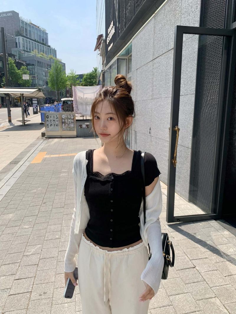 (pre-order) belle lace cardigan half ver._black