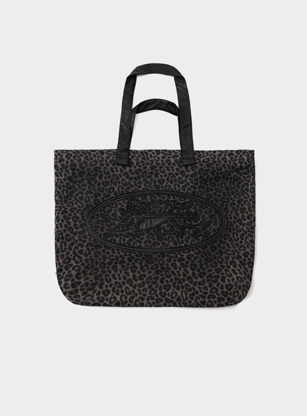 [w-bag25-002] 미스틱 패치 쇼퍼백 - 블랙레오파드