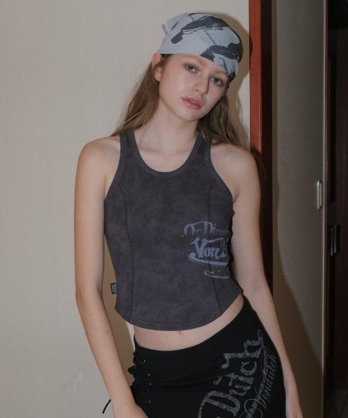 [VONDUTCH] VINTAGE GRAPHIC SLEEVELESS [CHARCOAL]