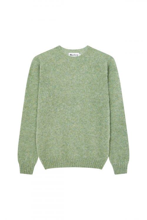 HARLEY OF SCOTLAND 쉐기독 울 니트 라이트 그린