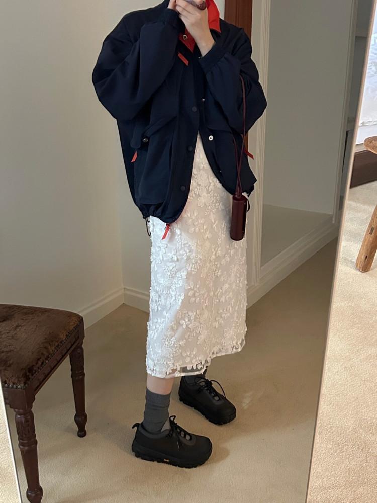 (당일배송) 바스켓 플라워 레이디 스커트