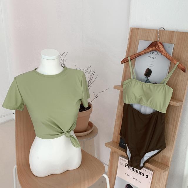 [365 item]이지 반팔래쉬가드+모노키니 set