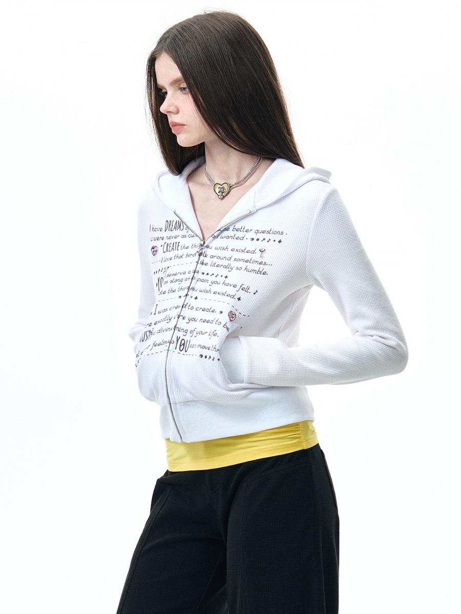NECY STUDIO Dream Script Zip Hoodie