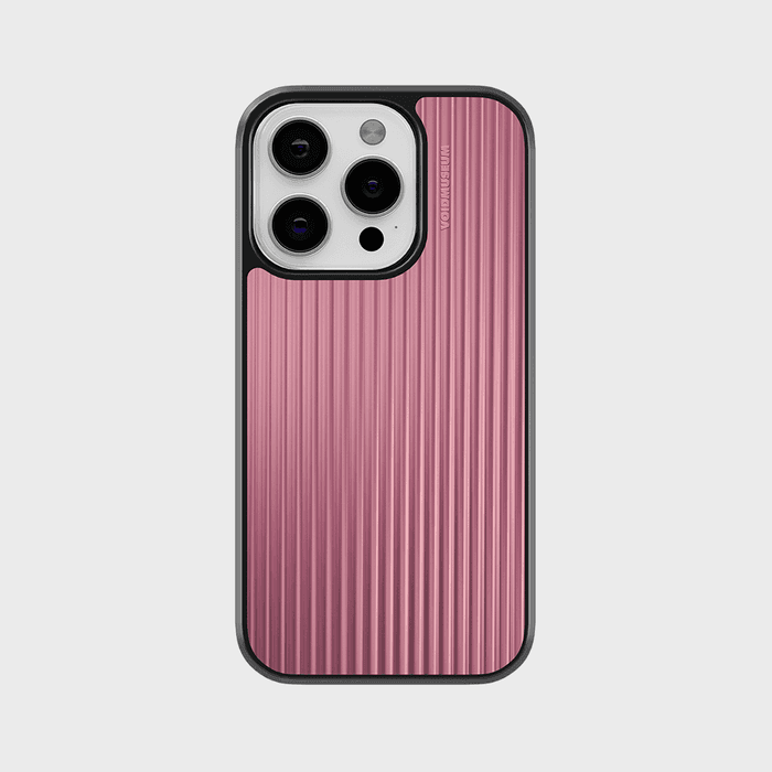 Ridged iPhone Acrylic Bumper Case (Dusty Pink)