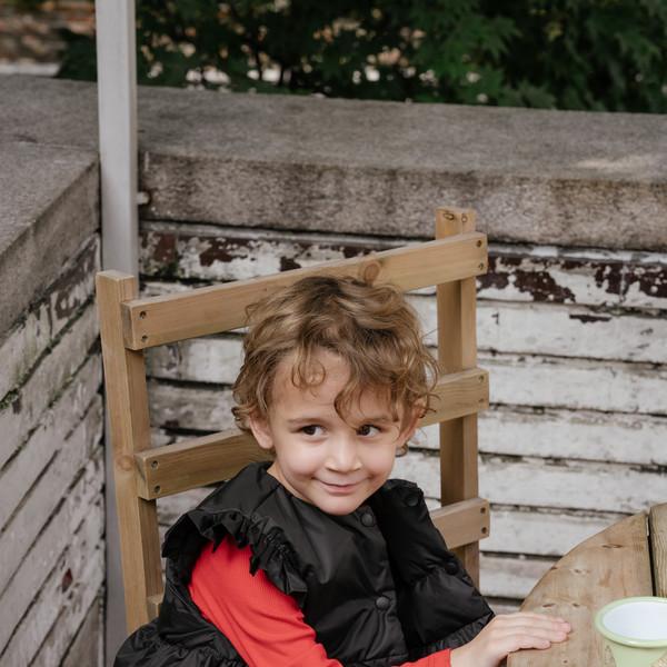 Frill Down Vest(Black)