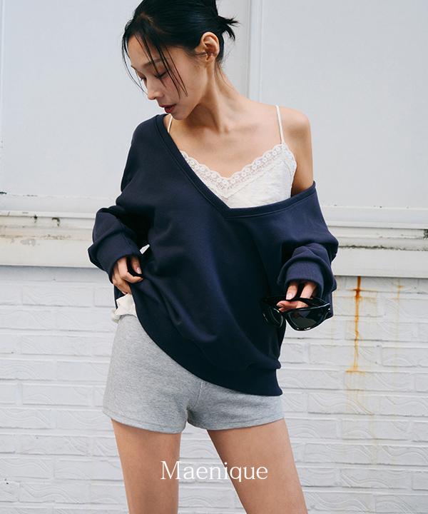 매니크 [🧊여름/MNQ] 멜리즈 레이스 브이넥 슬리브리스