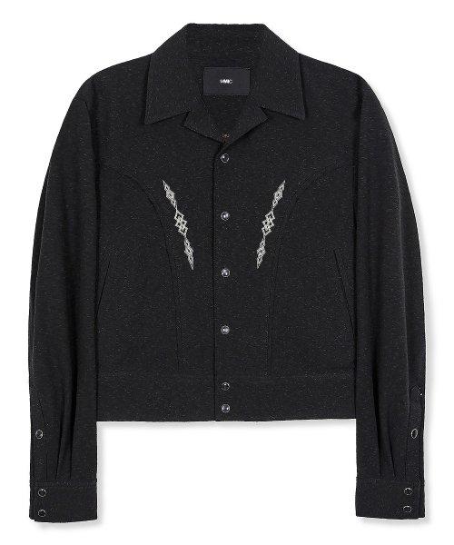 린트 자켓 리싸이클 코튼 넵_블랙