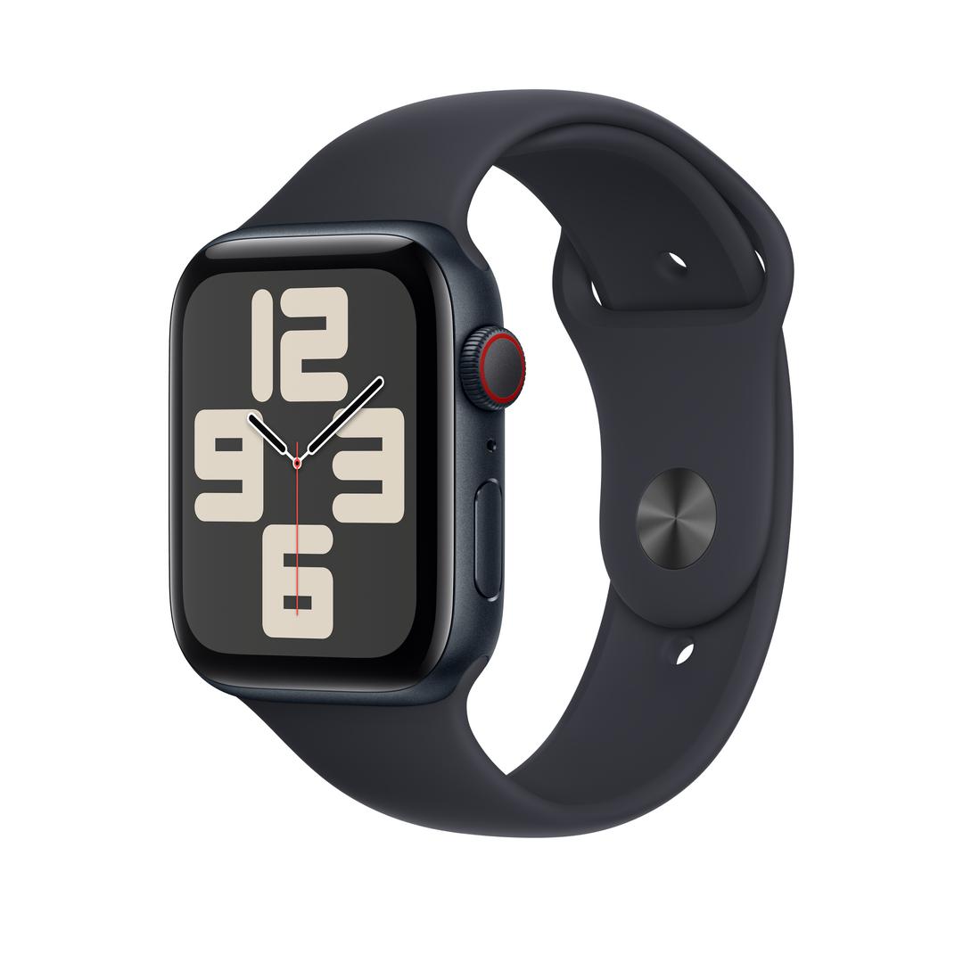 Apple Watch SE GPS + Cellular 40mm 미드나이트 알루미늄 케이스, 그리고 미드나이트 스포츠 밴드 - S/M