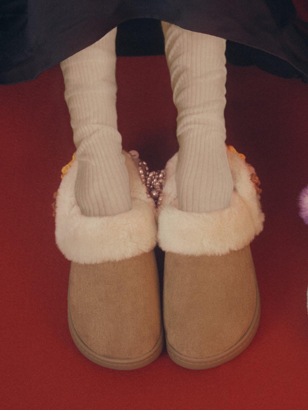 클래식 언퍼게터블 스웨이드 클로그 세피아 여성 / 211116-004