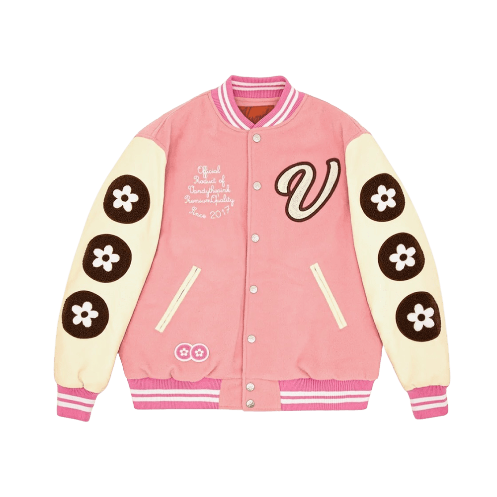 반디 더 핑크 선데 바시티 재킷 핑크