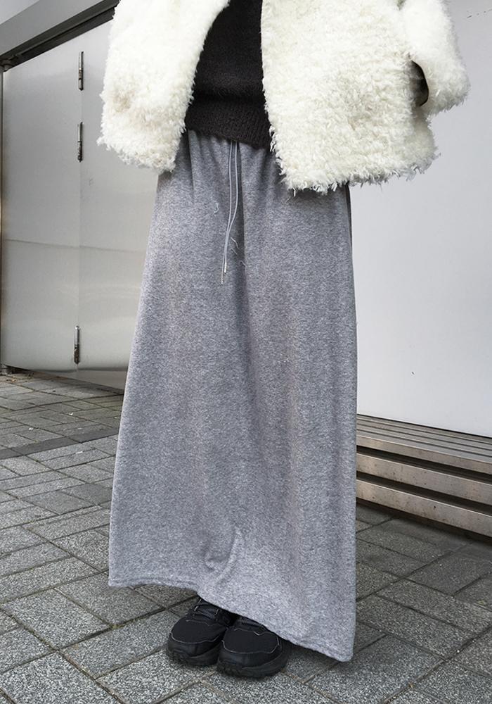 Fleece Maxi Banding Skirt