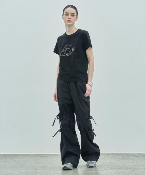 엘리오티(ELLIOTI)  Ribbon Banding Pants_Black - 사이즈 & 후기 | 무신사