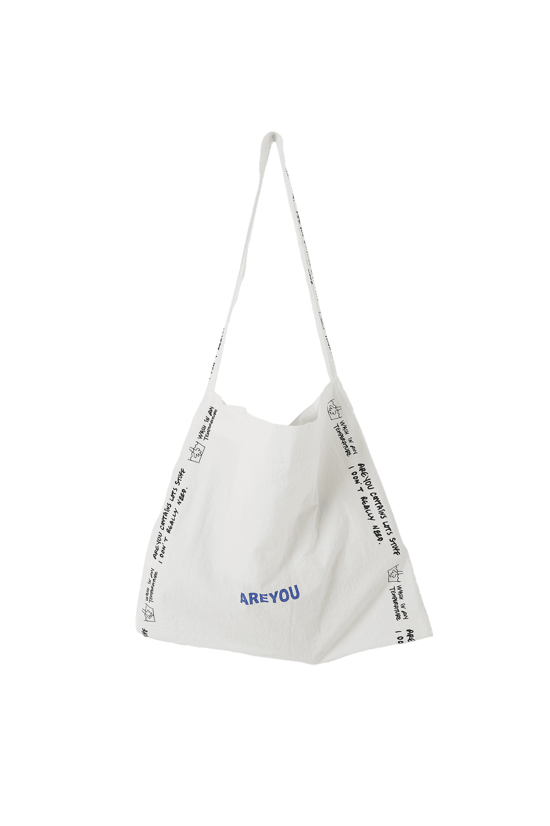 LETTERING PRINT ECO BAG, IVORY