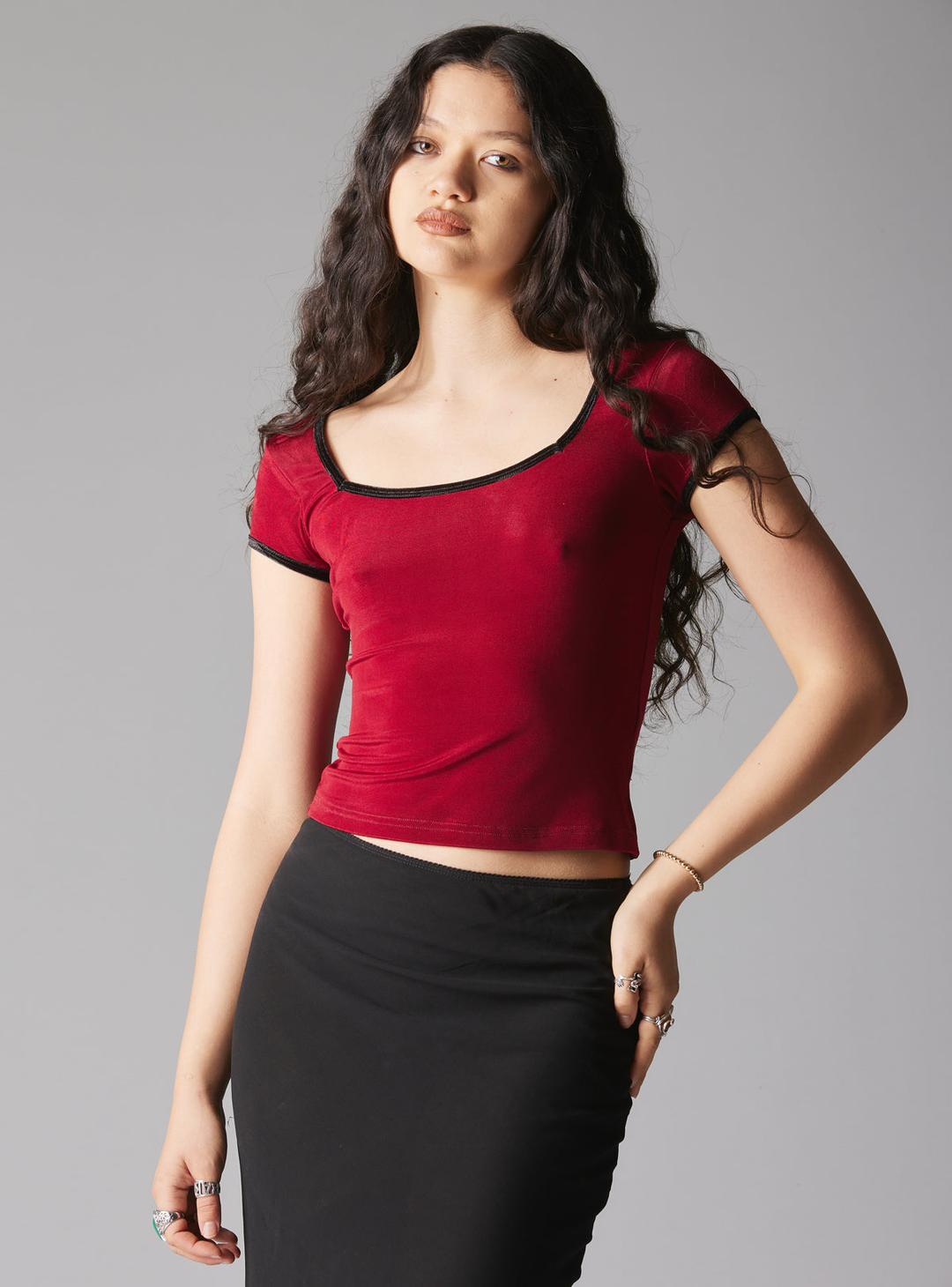 Slink Top - XS / Red/Black
