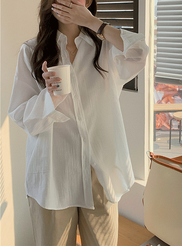 💛주문폭주💛에이브 린넨 루즈핏 셔츠