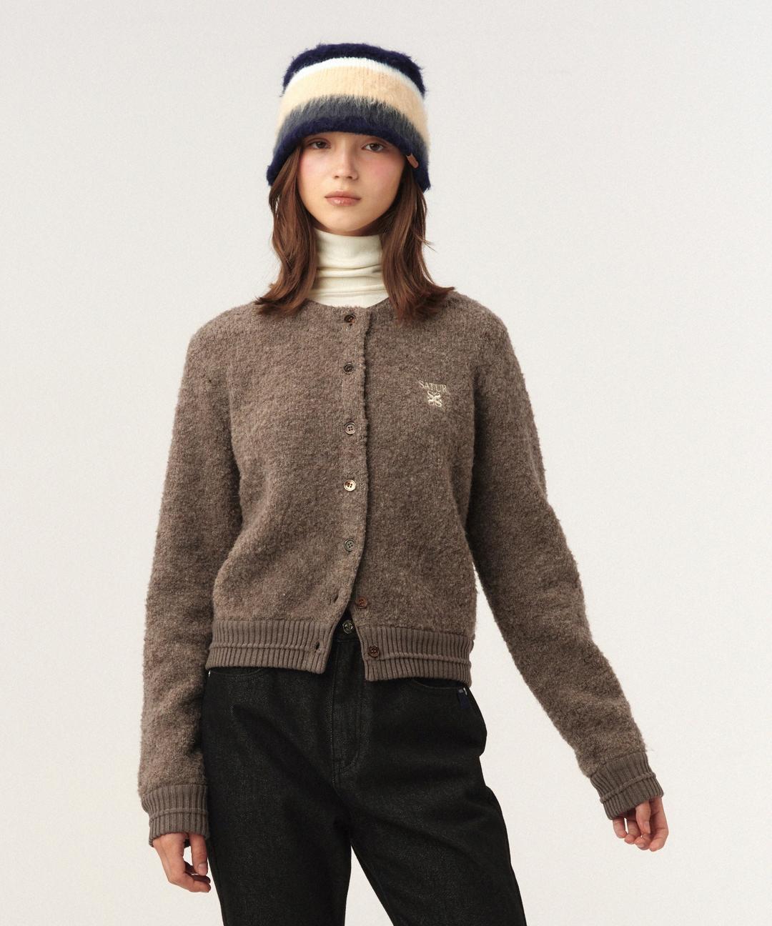 세터 (W) 부클 크루 넥 가디건 (3 컬러)