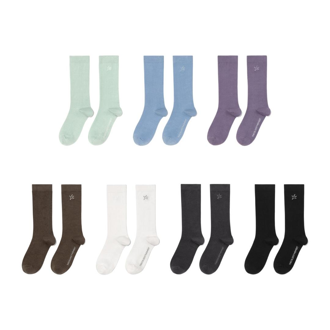 TCM mini logo stitch socks (7 colors)