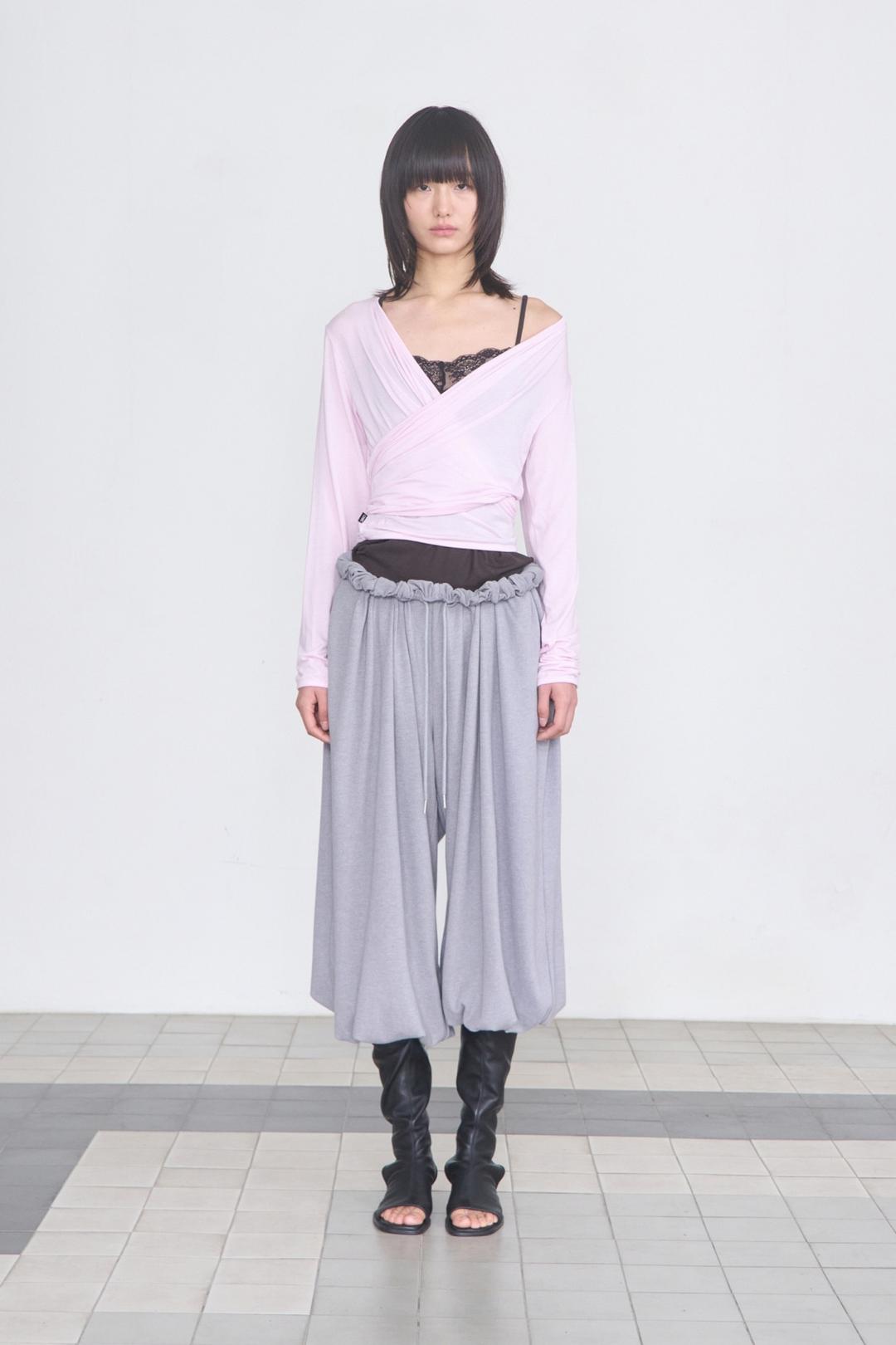 Wide Balloon Pants _ Gray