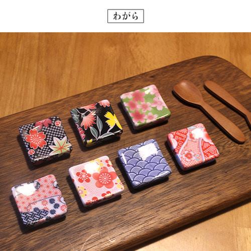 와고블라썸 사각 젓가락 받침대 7set [일본 와가라 문양 도자기 공예 리빙 하시오키] - 3차재입고
