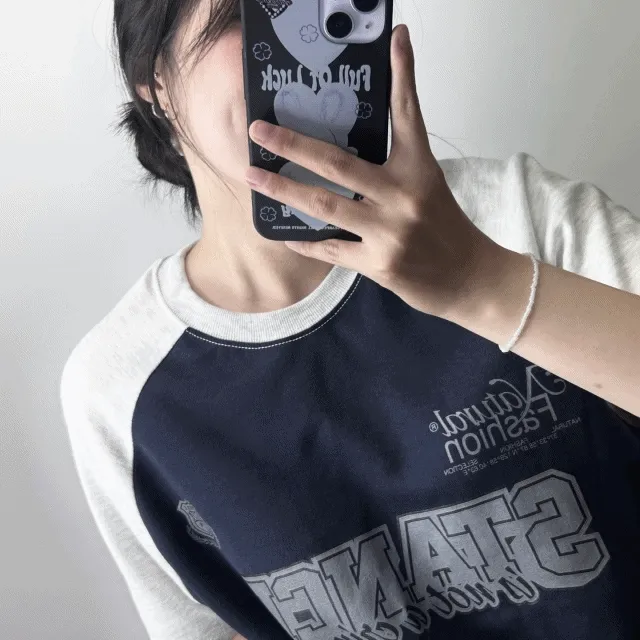 [빠른출고🚀/오버핏/팔뚝커버가능!] 내츄럴 나그랑 반소매티 2col