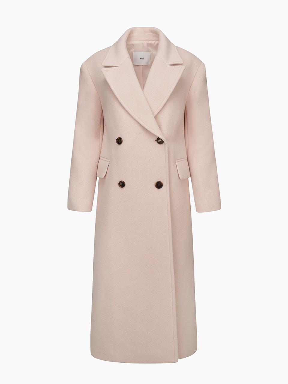 WOOL100 DOUBLE COAT (PINK)