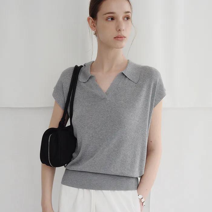 Esti Loose Collar Knit (Gray)