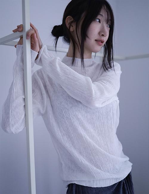 odo pleats tee (ivory)