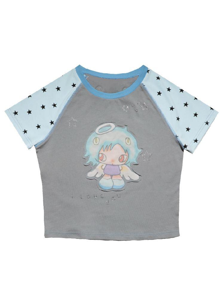 Star Plunge Short Sleeve T-Shirt【s0000012198】