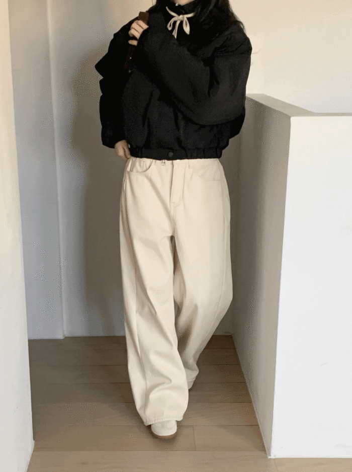 [sale] 리타 절개 융기모 핀턱 와이드팬츠