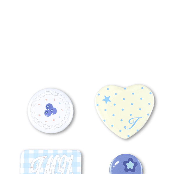 Fruit Dessert Pin Badge Set (Blueberry)