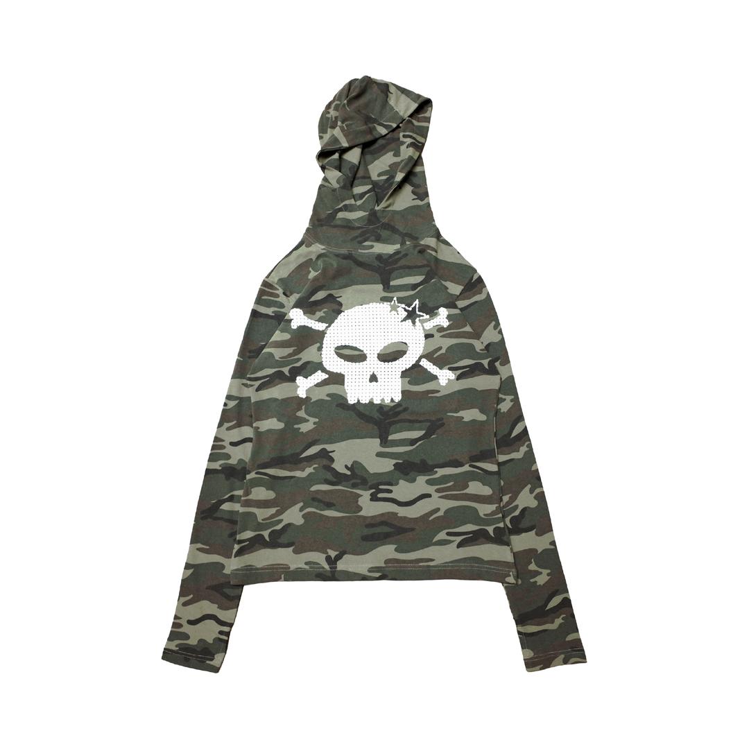 CAMO SKULL HOODIE (KHAKI)