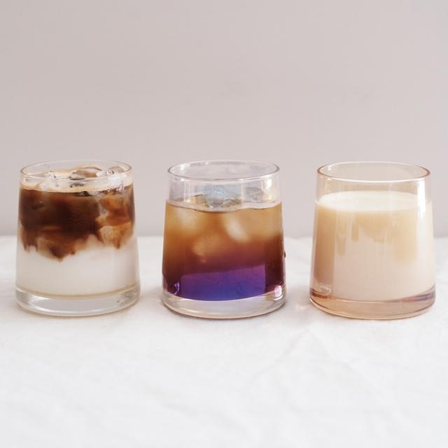 홈카페 모노 글라스 250ml (색상 선택) 홀로그램 카페 유리컵
