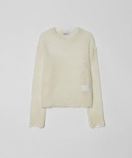 KIDMOHAIR DISTRESSED KNIT (IVORY)