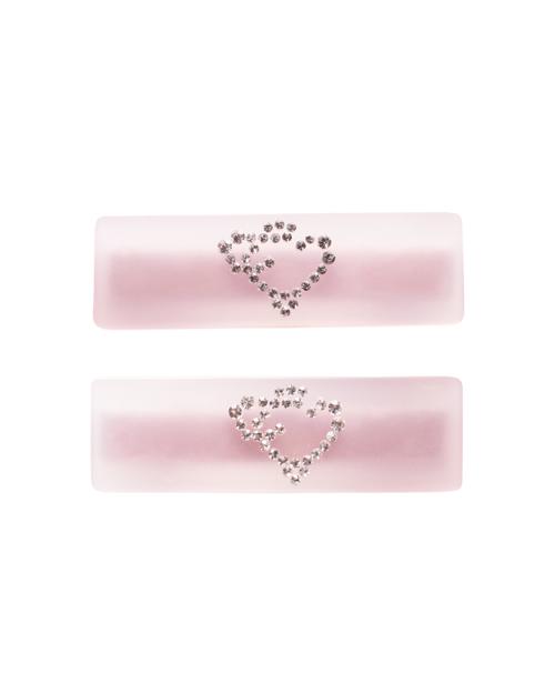 clear heart logo bijou hairpin