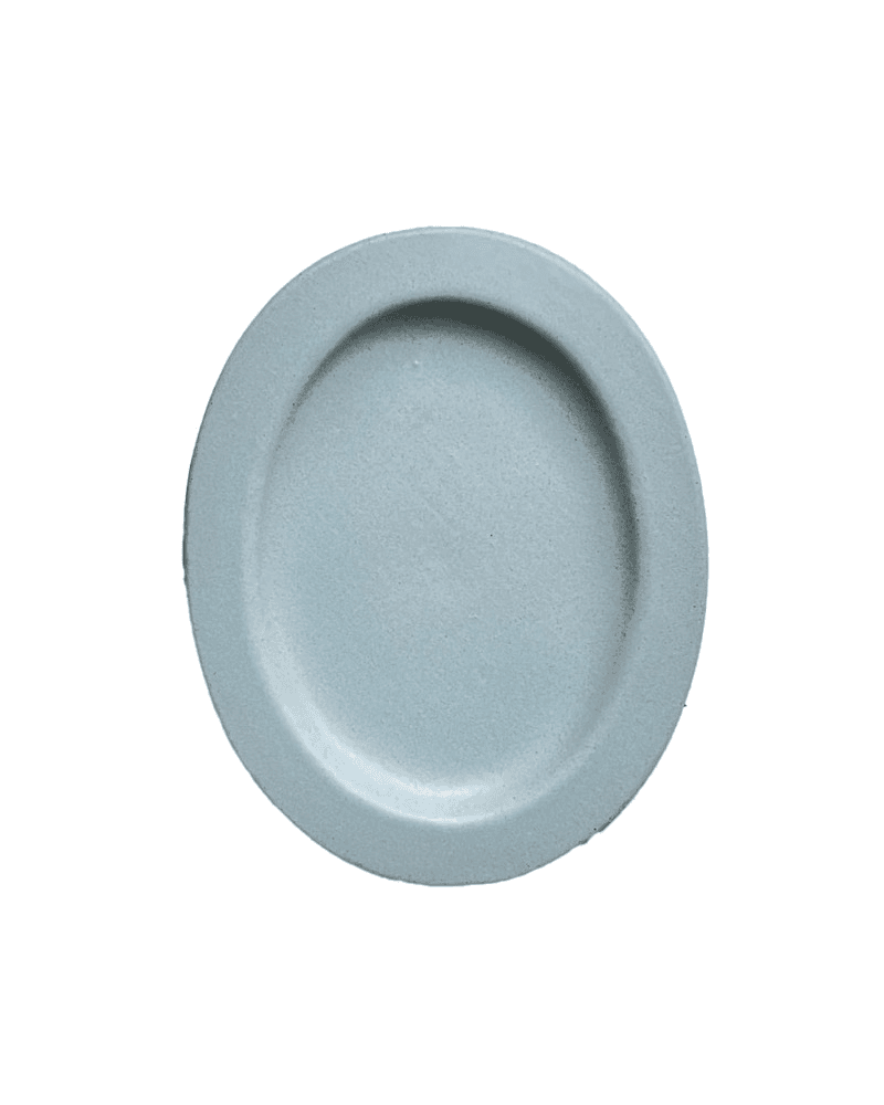 타원접시 스카이블루 Oval flat plate round skyblue