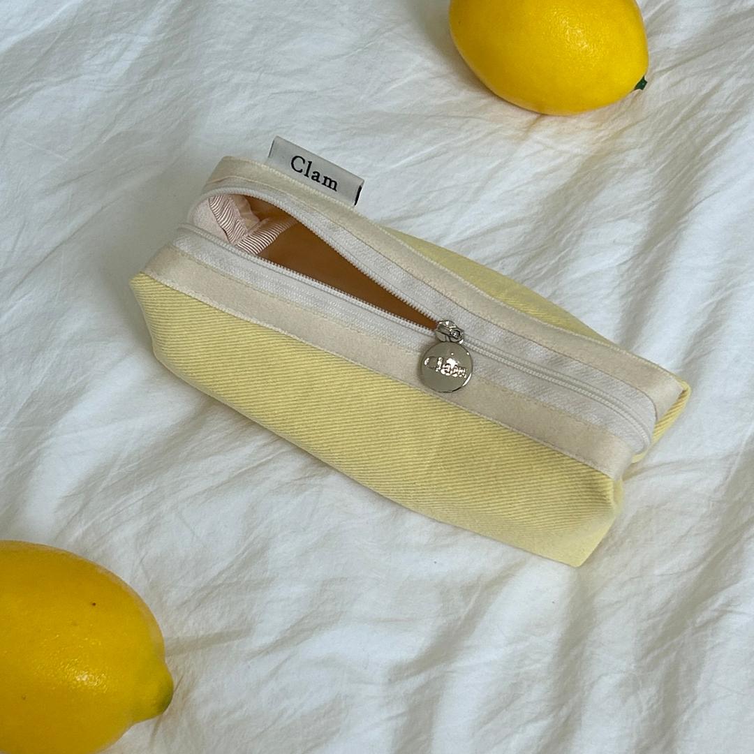 Clam round pencilcase _ Lemonade