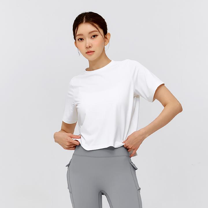 데일리페더 라이프 베이직 숏슬리브 백아이보리