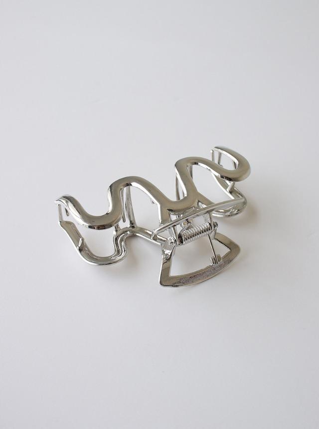 JOY H025 메탈 물결 헤어 집게핀