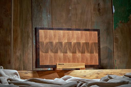 오크 월넛 믹스 엔드그레인 도마