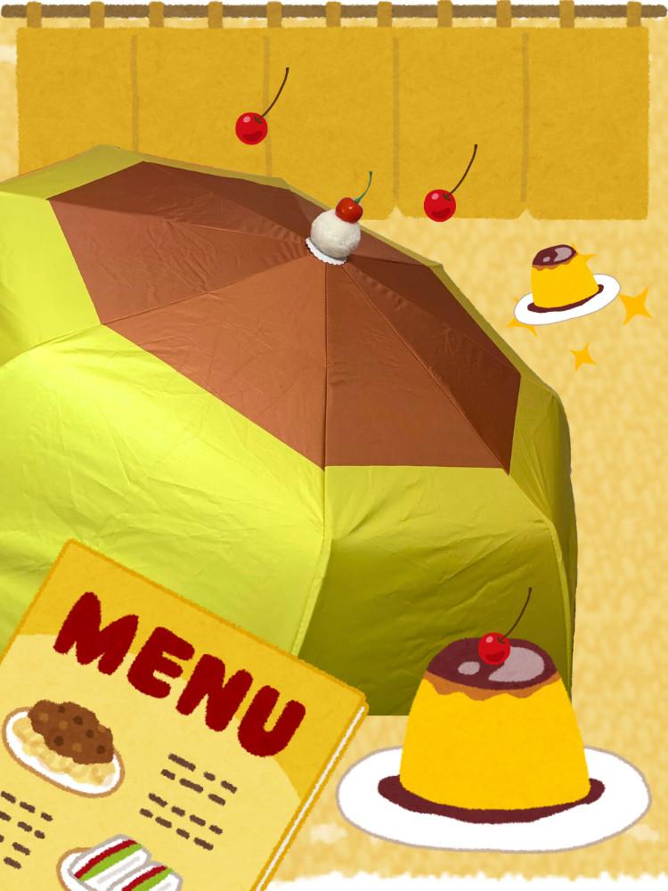수심 Pudding Cherry Umbrella 푸딩 체리 우산 여름 양산 접이식 암막