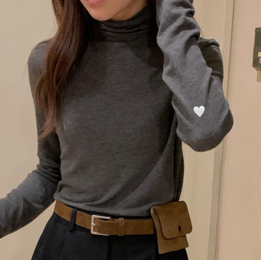 미엘 어텀 앙고라 폴라 티셔츠 miel