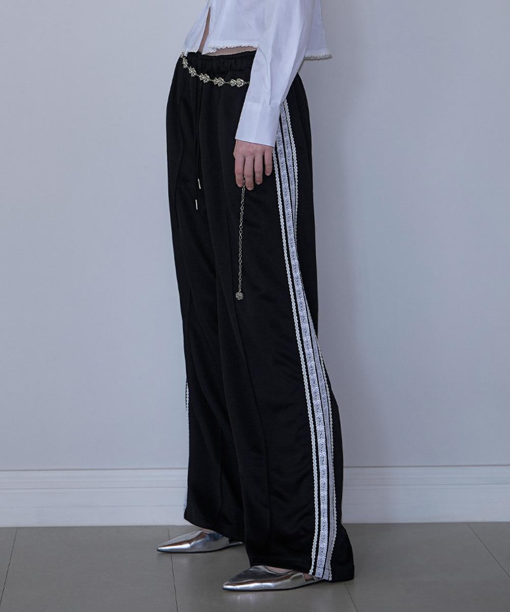 [9/20 예약발송] Lace Jersey Track Pants [Black]