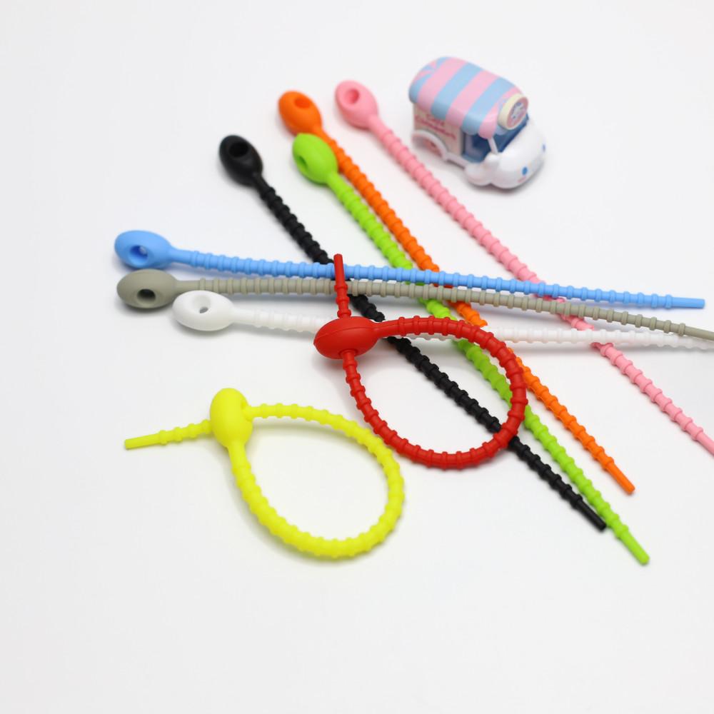 실리콘 고무 케이블타이 (9color) 선정리 키링만들기 재료