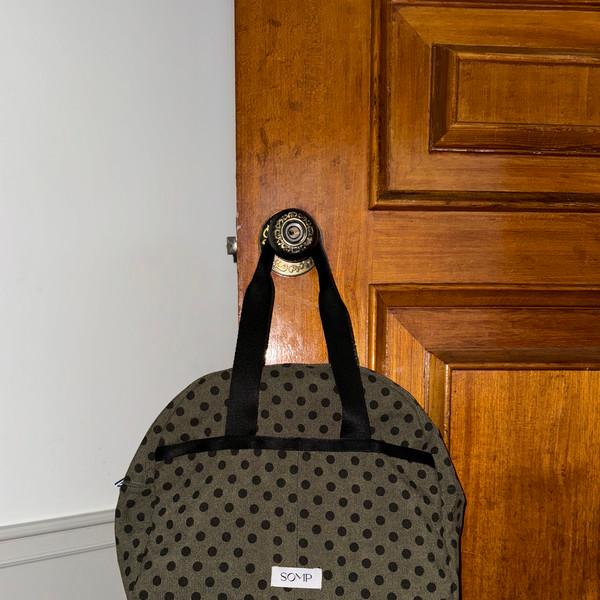 Khaki dot tote bag