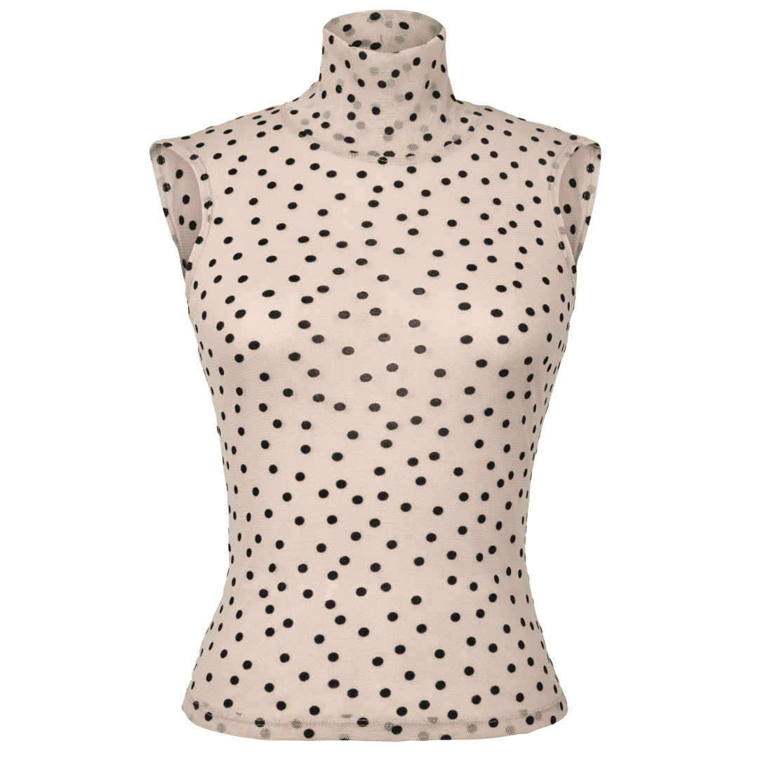 Polka Dot Nude Tank - XS