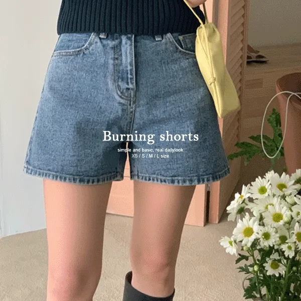 [소녀made/3천장돌파]  버닝타임 데님 반바지 pt (연청/중청) 베스트 재입고! XS 사이즈추가!