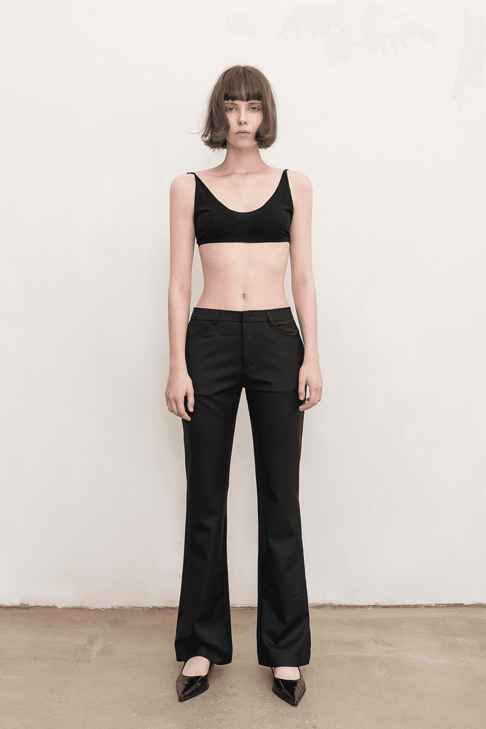 BOOTS-CUT SLACKS (BLACK)