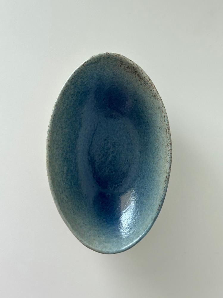 blue lake bowl/ 블루 타원 샐러드 볼 보울 파스타 디저트 볼